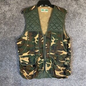Vintage Duck Camo‎ Game Winner Shooting Vest Medium Hunting Sportswear Quilted